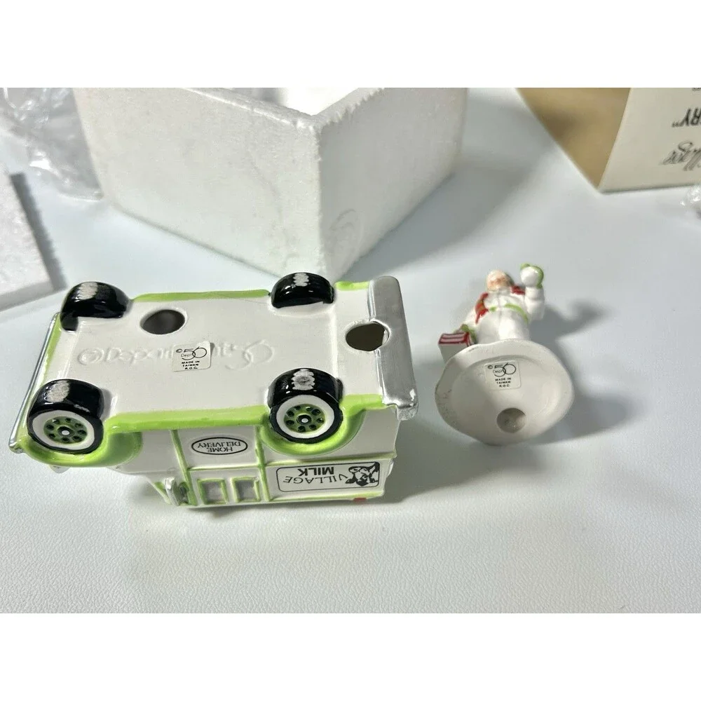 Department 56 Vintage Christmas Snow Village “Home Delivery” Figure Milk Truck